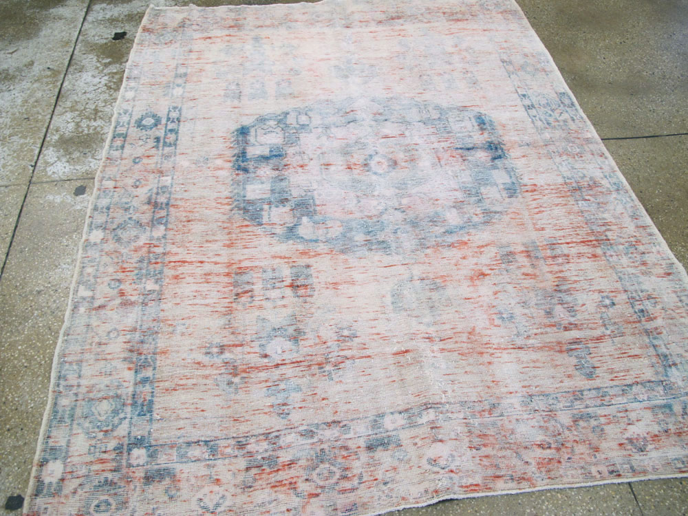 Vintage Persian Afshar Distressed Rug, No.27243 - Galerie Shabab