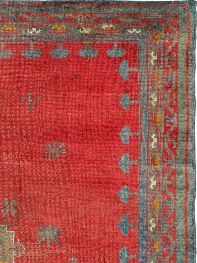 Antique Oushak Gallery Carpet, No.27244 - Galerie Shabab