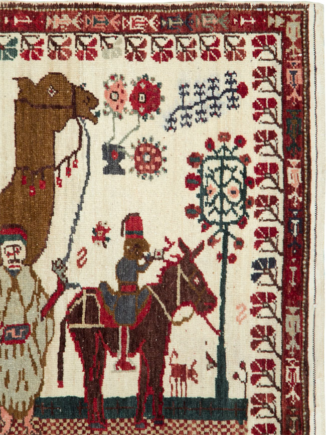 Vintage Anatolian Pictorial Rug, No.27250 - Galerie Shabab