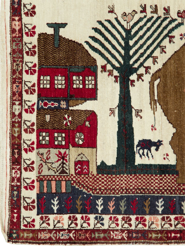 Vintage Anatolian Pictorial Rug, No.27250 - Galerie Shabab