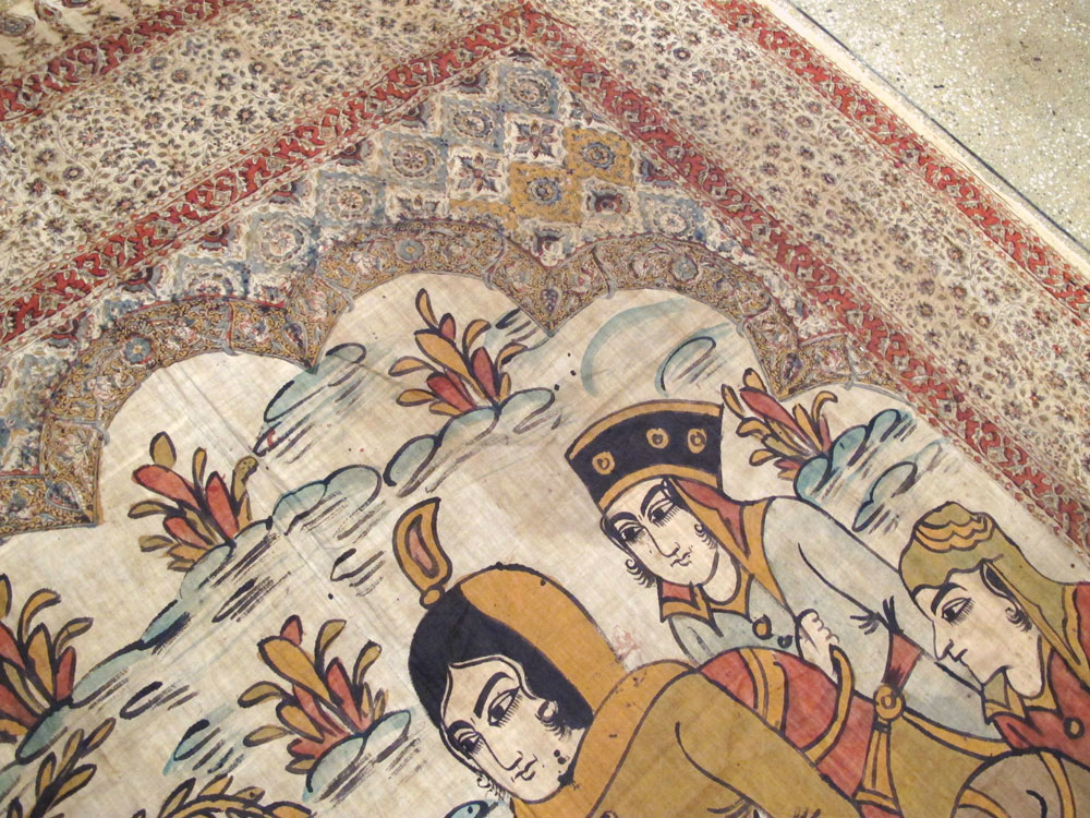 Vintage Persian Isfahan Ghalamkari Textile, No.27284 - Galerie Shabab