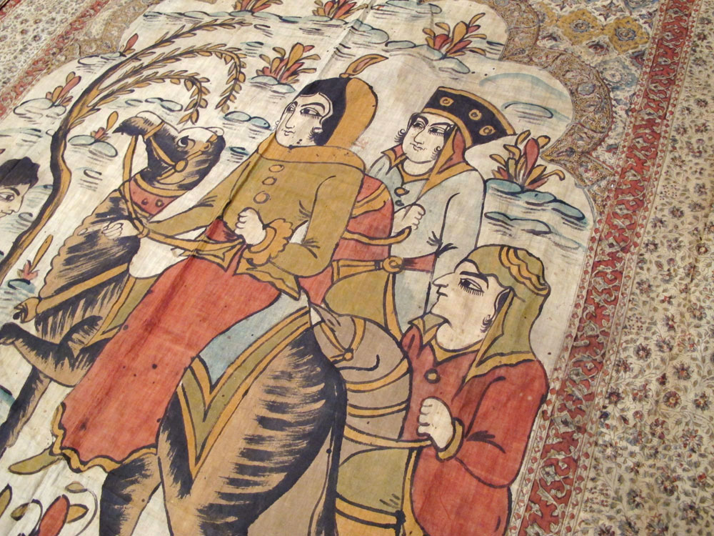 Vintage Persian Isfahan Ghalamkari Textile, No.27284 - Galerie Shabab