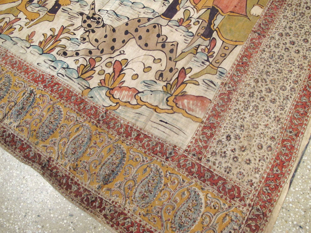 Vintage Persian Isfahan Ghalamkari Textile, No.27284 - Galerie Shabab