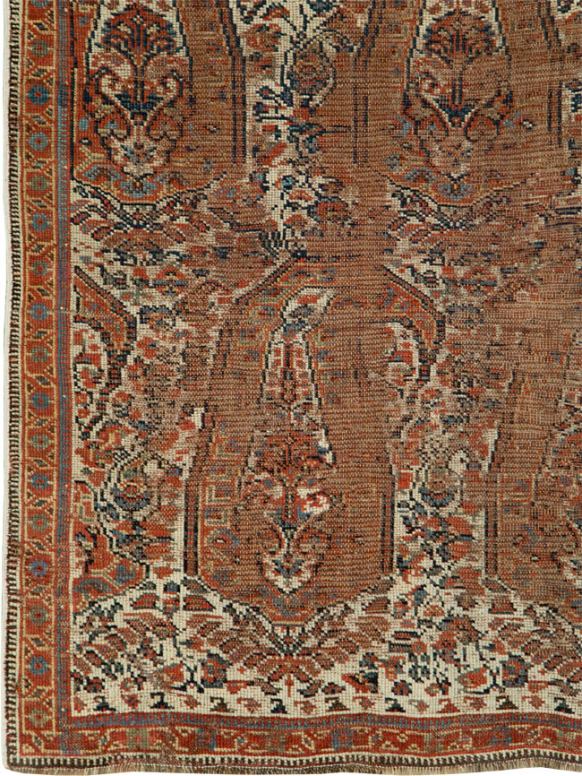 Distressed Antique Persian Afshar Accent Rug, No.27285 - Galerie Shabab