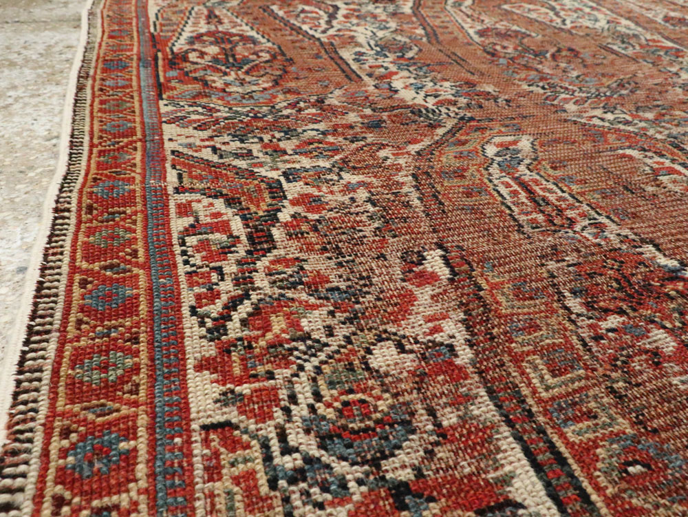 Distressed Antique Persian Afshar Accent Rug, No.27285 - Galerie Shabab