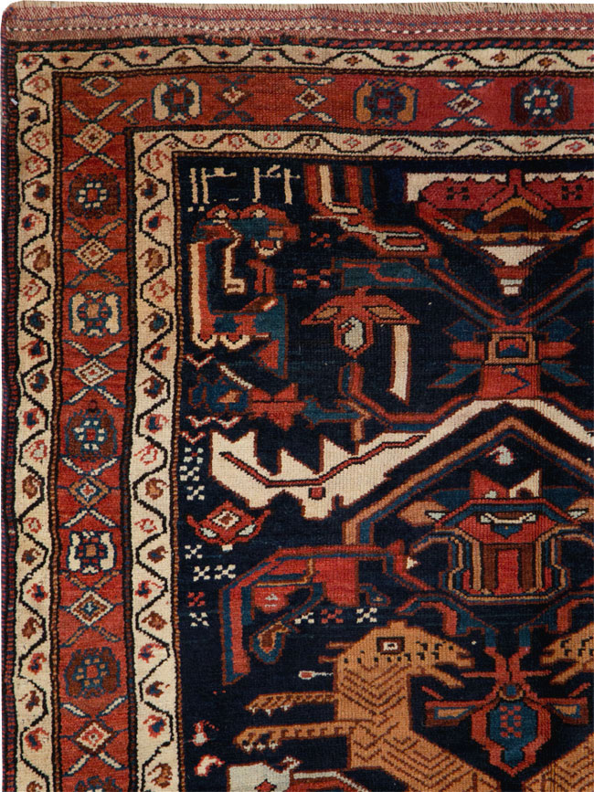 Antique Persian Kurd Pictorial Gallery Rug, No.27293 - Galerie Shabab