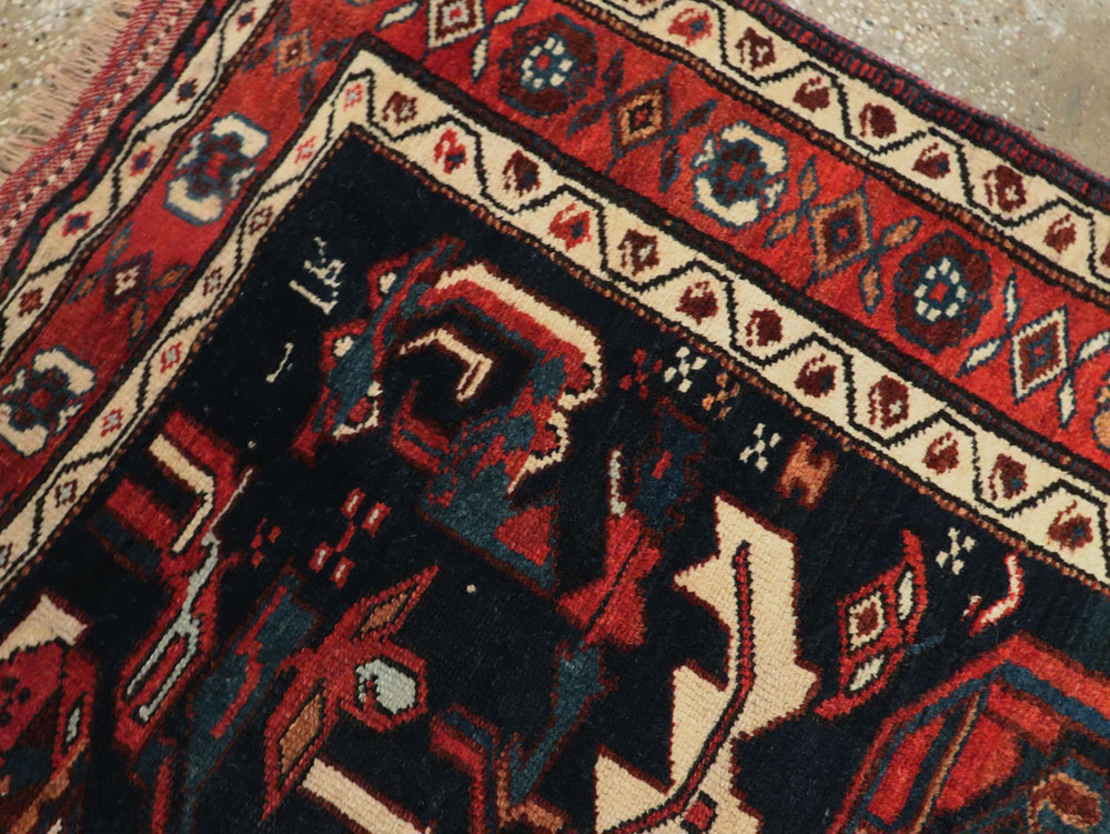 Antique Persian Kurd Pictorial Gallery Rug, No.27293 - Galerie Shabab