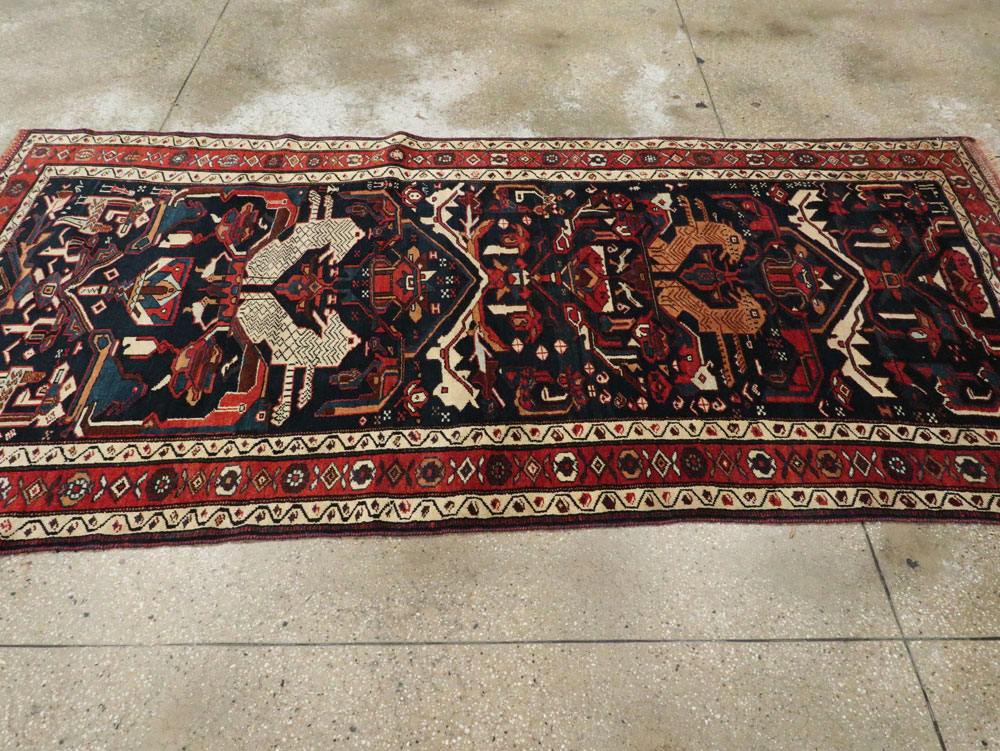 Antique Persian Kurd Pictorial Gallery Rug, No.27293 - Galerie Shabab