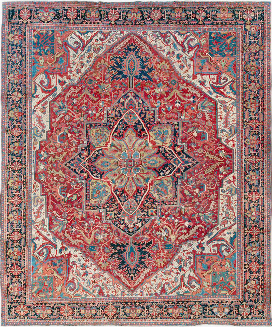 Antique Persian Heriz Carpet, No.27299 - Galerie Shabab