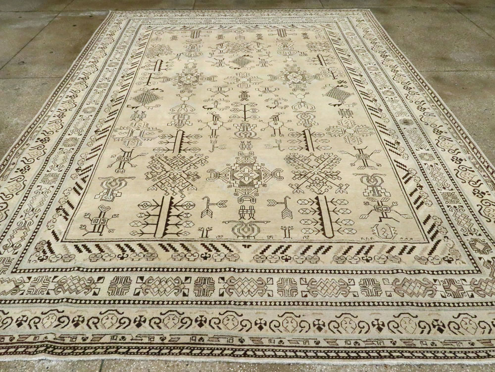Antique East Turkestan Khotan Room Size Carpet, No.27303 - Galerie Shabab