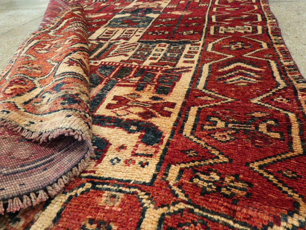 Vintage Persian Bakhtiari Pictorial Rug, No.27318 - Galerie Shabab