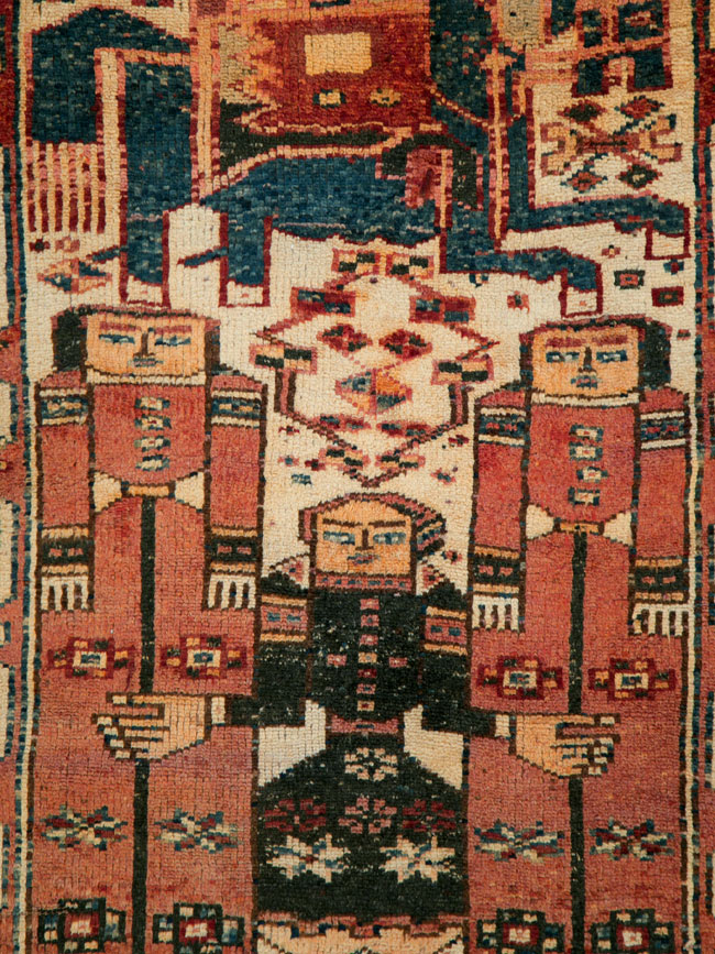 Vintage Persian Bakhtiari Pictorial Rug, No.27318 - Galerie Shabab