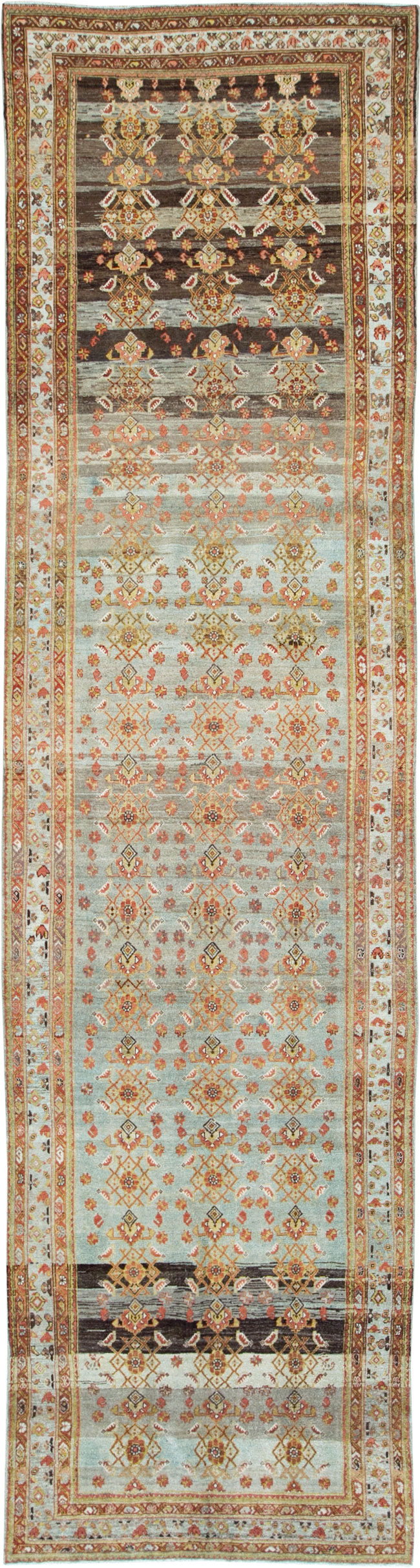 Antique Persian Malayer Wide Gallery Runner, No.27334 - Galerie Shabab