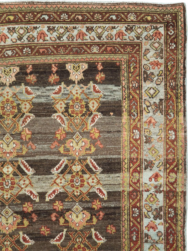 Antique Persian Malayer Wide Gallery Runner, No.27334 - Galerie Shabab