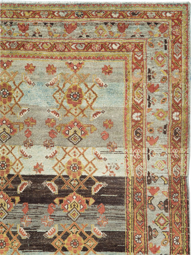 Antique Persian Malayer Wide Gallery Runner, No.27334 - Galerie Shabab