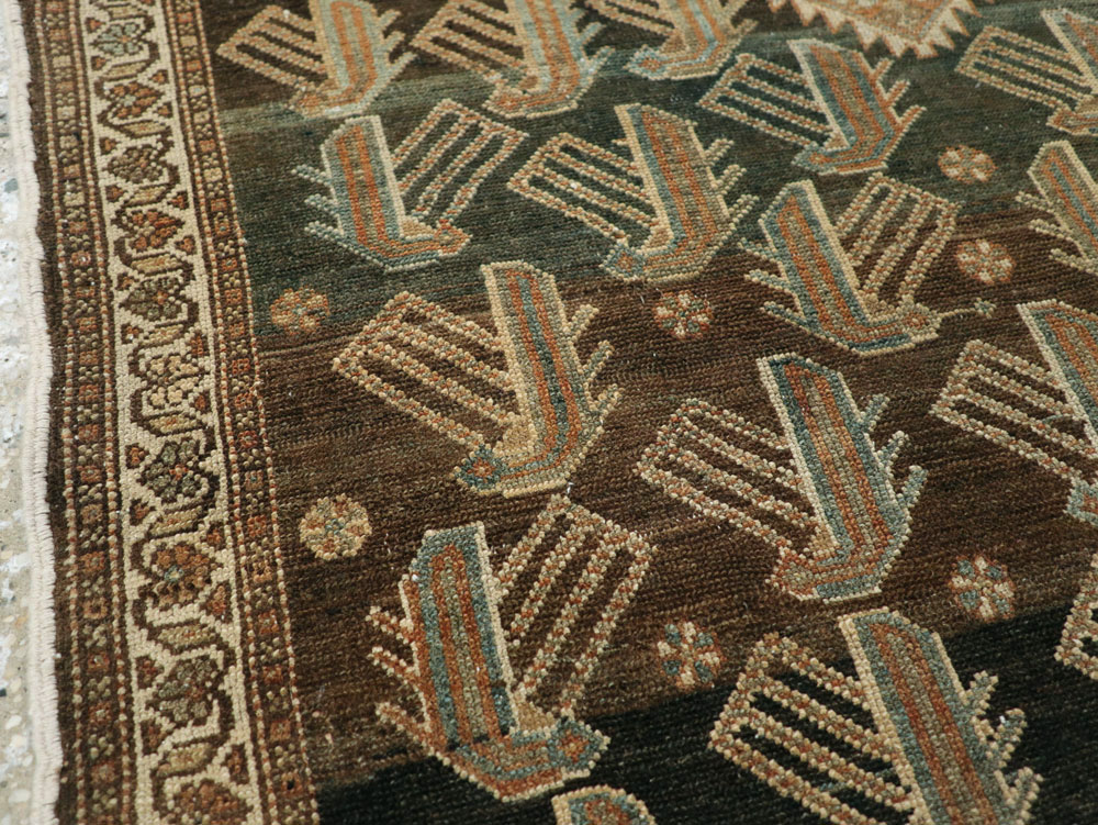 Vintage Persian Malayer Throw Rug, No.27338 - Galerie Shabab