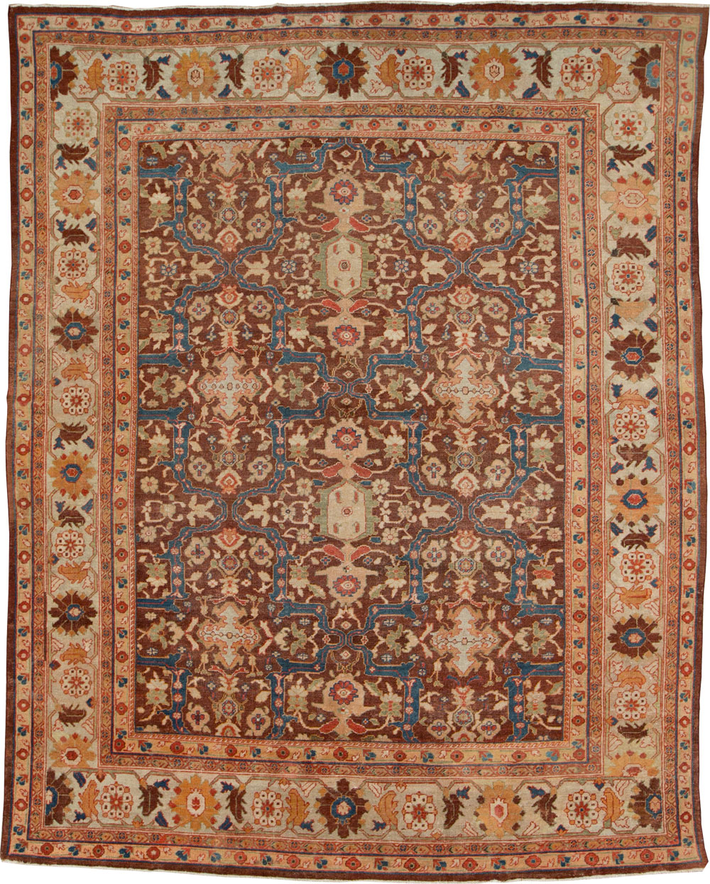 Antique Persian Mahal Carpet, No.27339 - Galerie Shabab