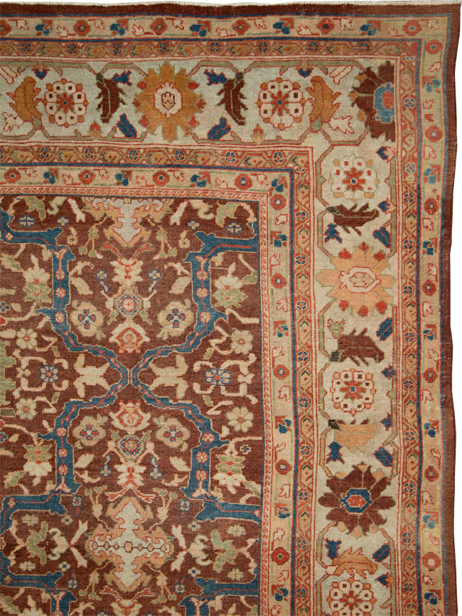 Antique Persian Mahal Carpet, No.27339 - Galerie Shabab
