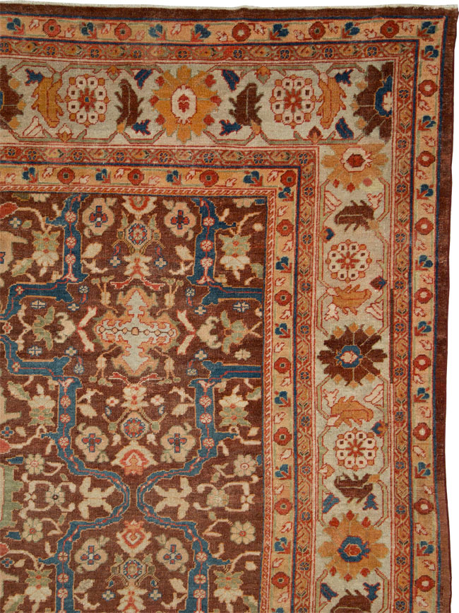 Antique Persian Mahal Carpet, No.27339 - Galerie Shabab