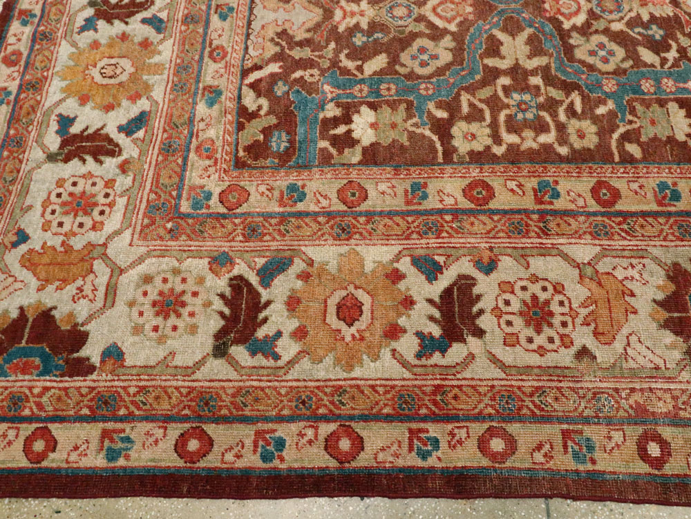 Antique Persian Mahal Carpet, No.27339 - Galerie Shabab