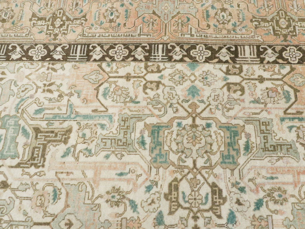 Vintage Persian Tabriz Room Size Carpet, No.27358 - Galerie Shabab