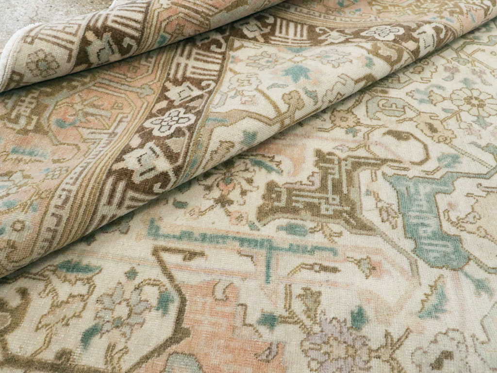 Vintage Persian Tabriz Room Size Carpet, No.27358 - Galerie Shabab