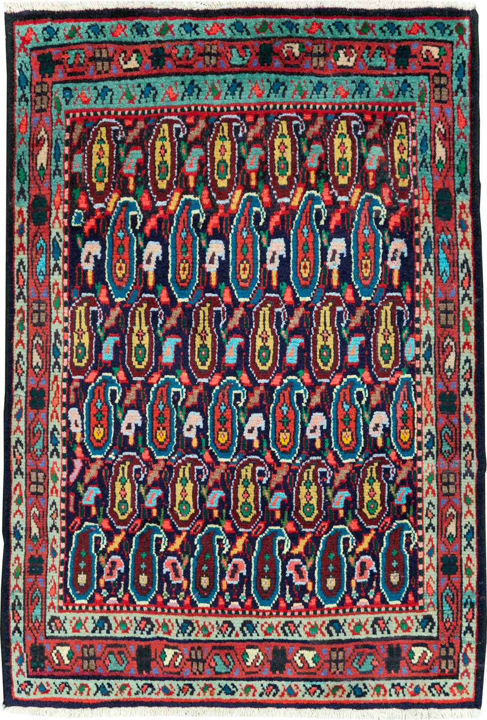 Vintage Persian Hamadan Rug, No.27365 - Galerie Shabab