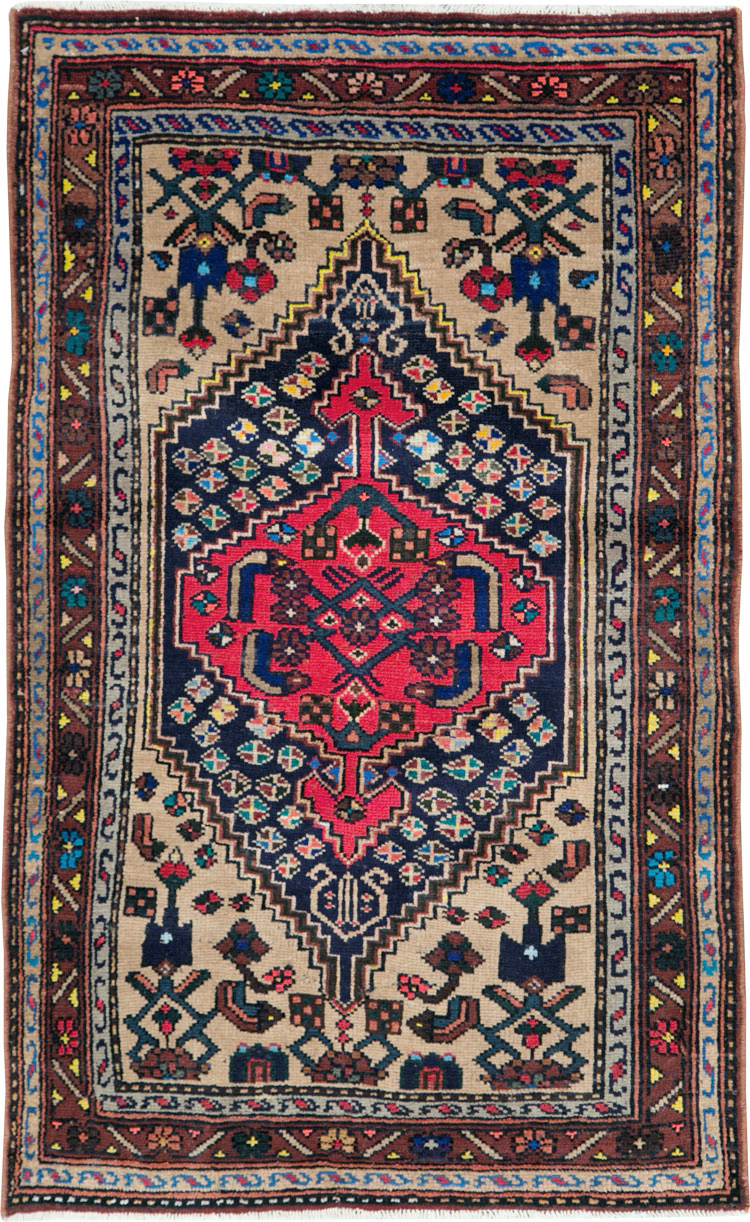 Vintage Persian Hamadan Rug, No.27371 - Galerie Shabab