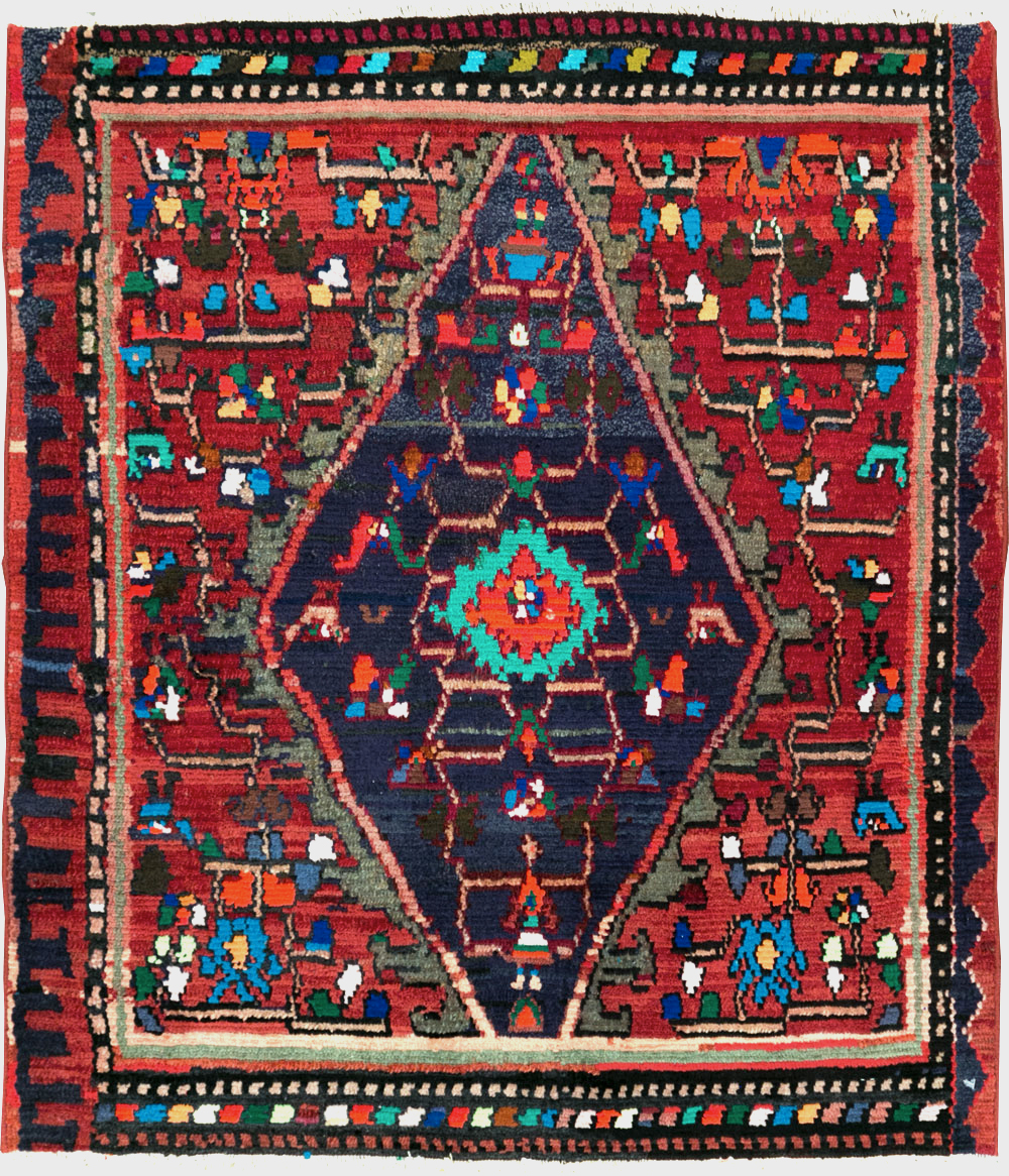Vintage Persian Hamadan Rug, No.27375 - Galerie Shabab