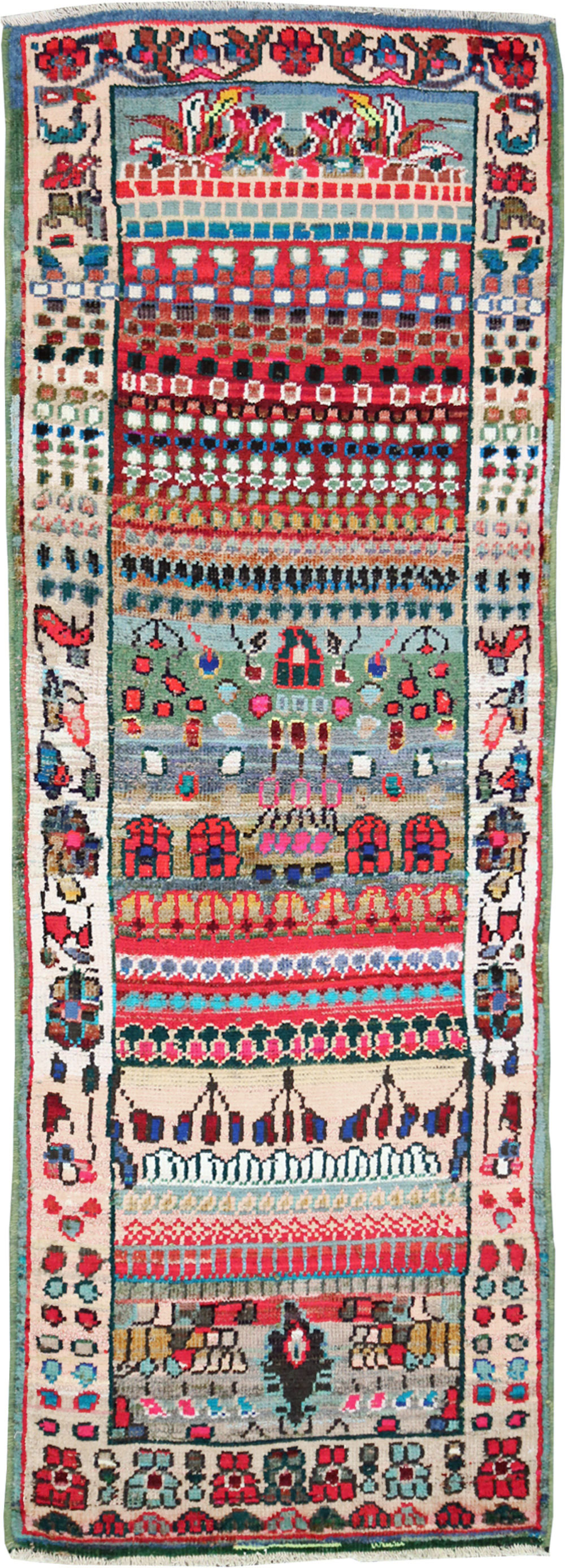 Vintage Persian Mahal Rug, No.27377 - Galerie Shabab