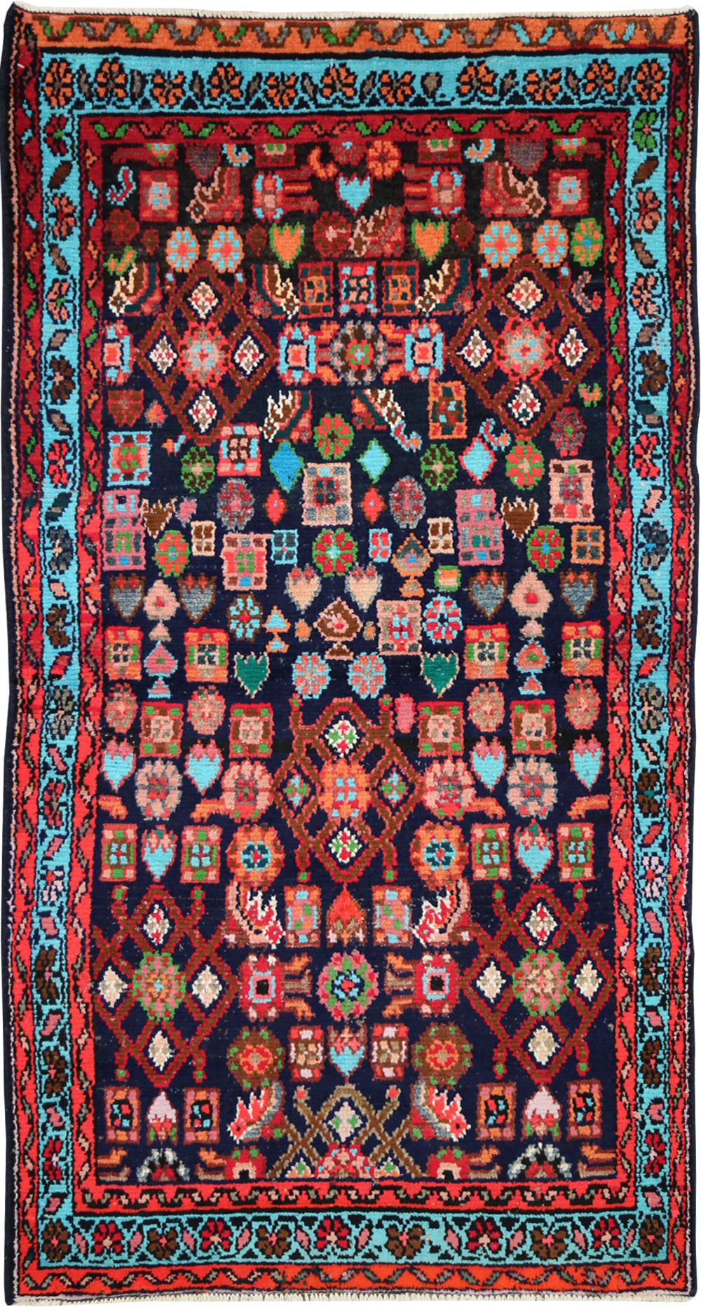 Vintage Persian Hamadan Rug, No.27378 - Galerie Shabab