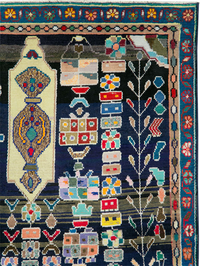 Vintage Persian Malayer Rug, No.27382 - Galerie Shabab