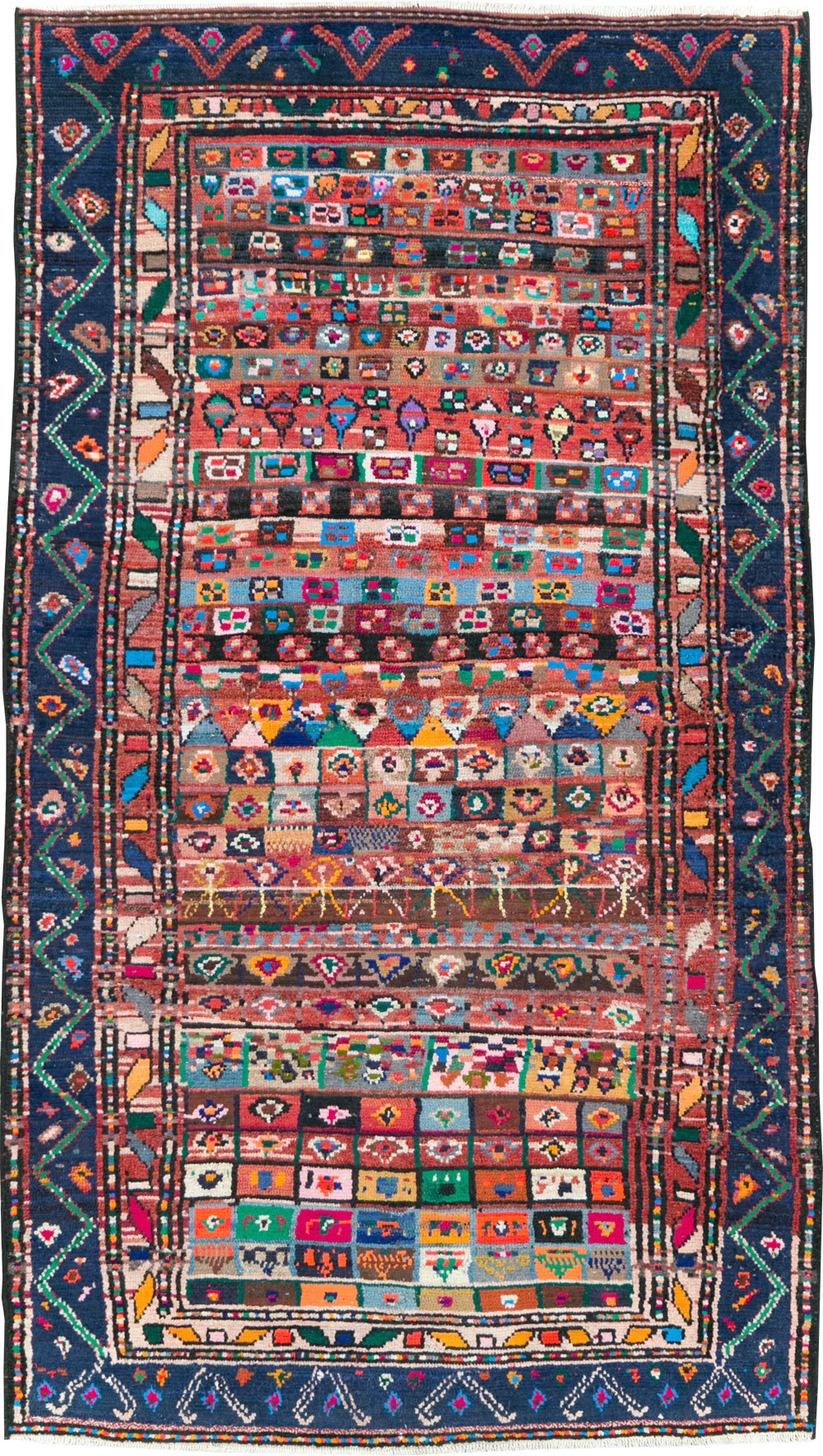 Vintage Persian Hamadan Rug, No.27383 - Galerie Shabab