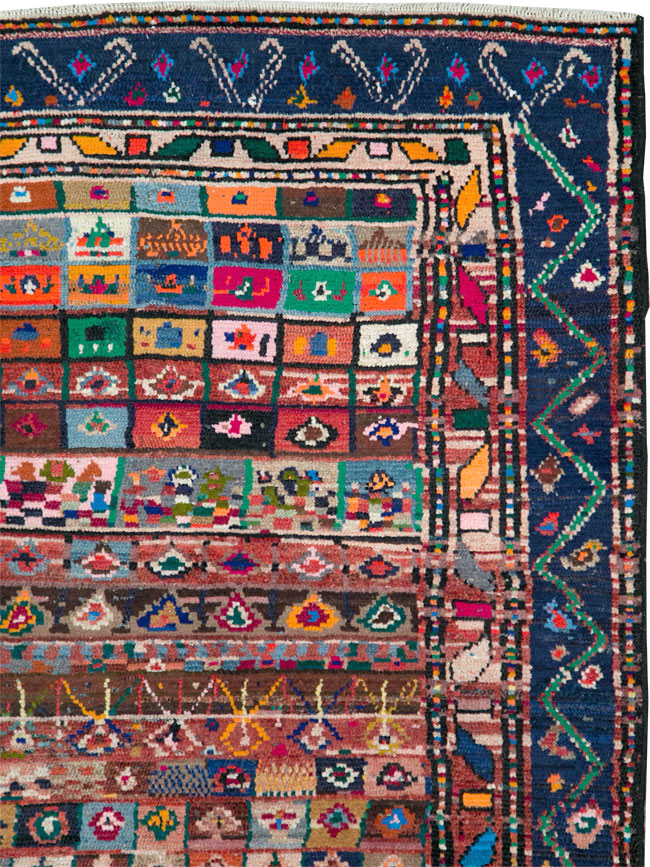 Vintage Persian Hamadan Rug, No.27383 - Galerie Shabab