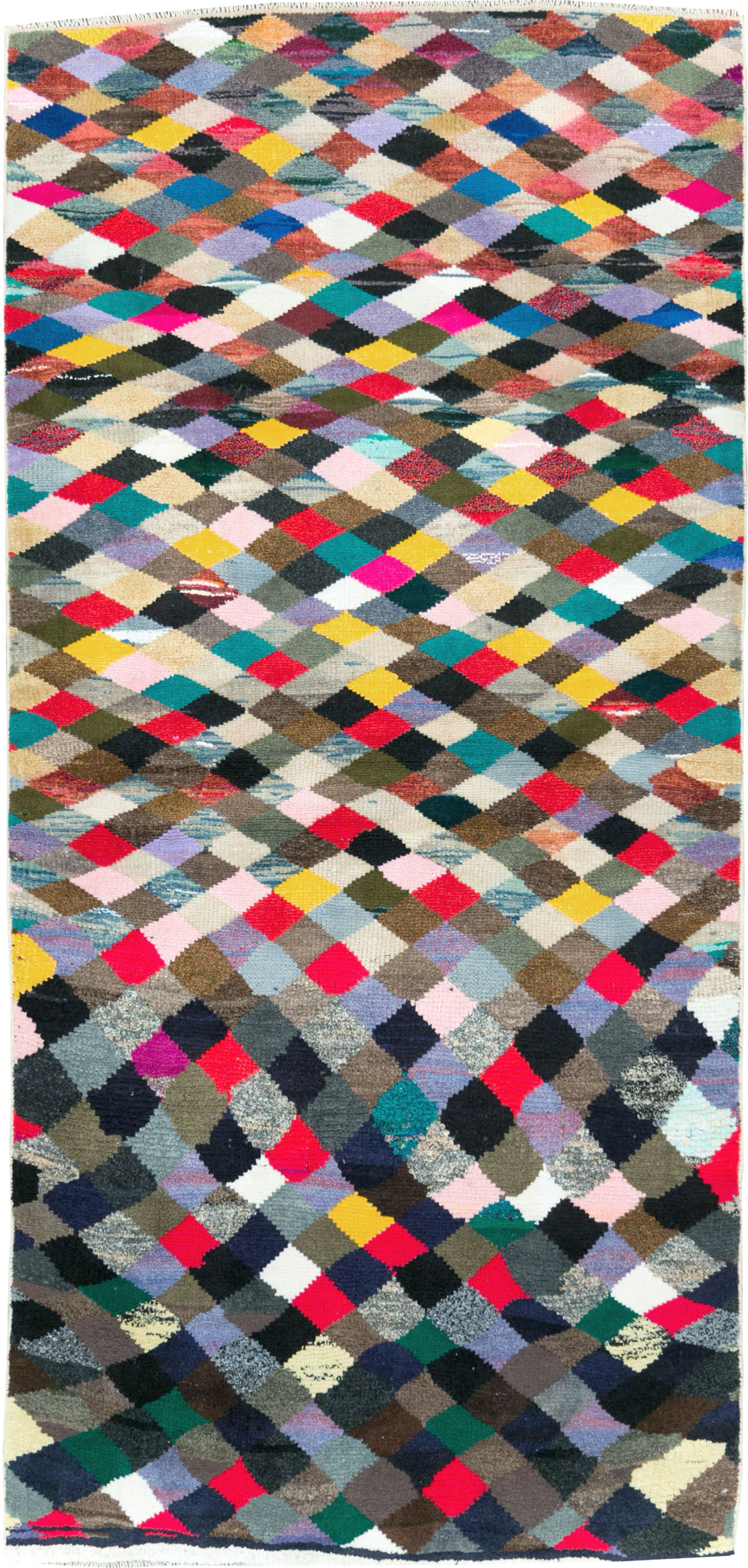 Vintage Persian Art Deco Style Shiraz Throw Rug, No.27387 - Galerie Shabab