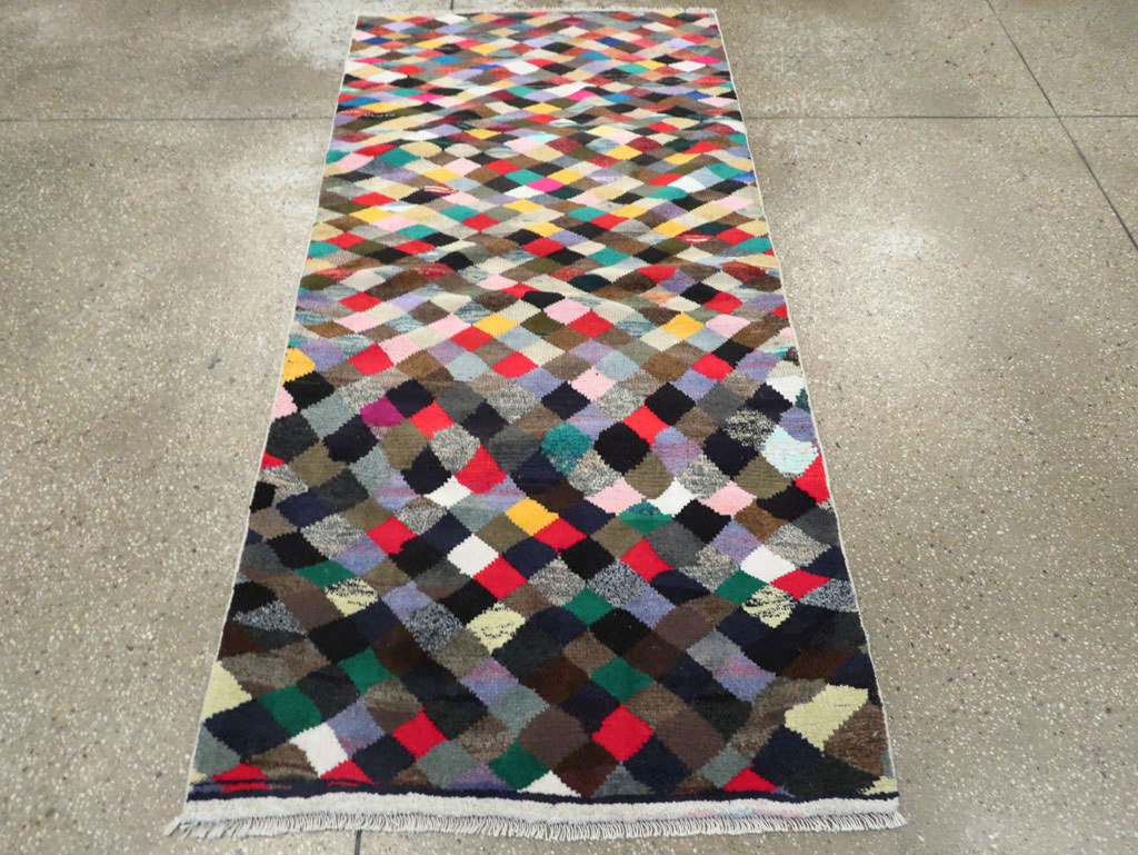 Vintage Persian Art Deco Style Shiraz Throw Rug, No.27387 - Galerie Shabab