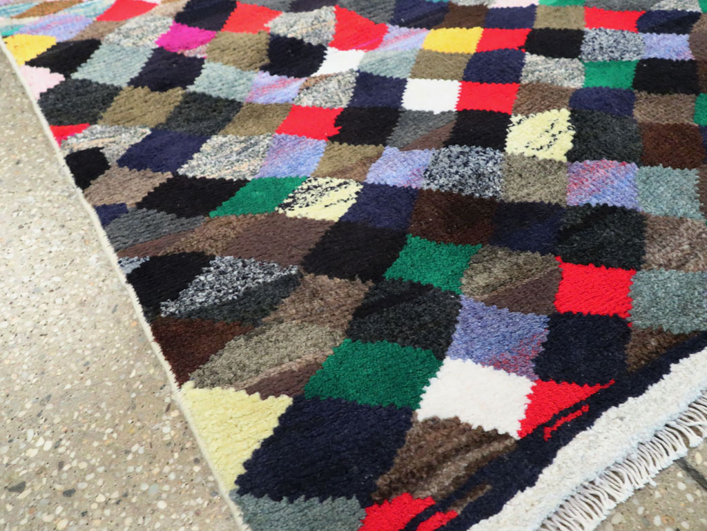 Vintage Persian Art Deco Style Shiraz Throw Rug, No.27387 - Galerie Shabab