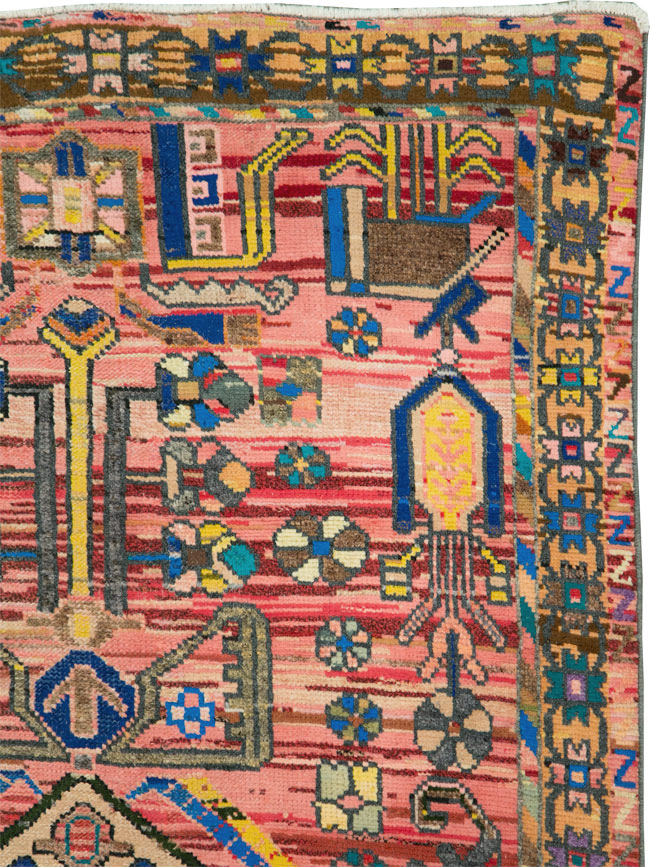 Vintage Persian Hamadan Rug, No.27392 - Galerie Shabab