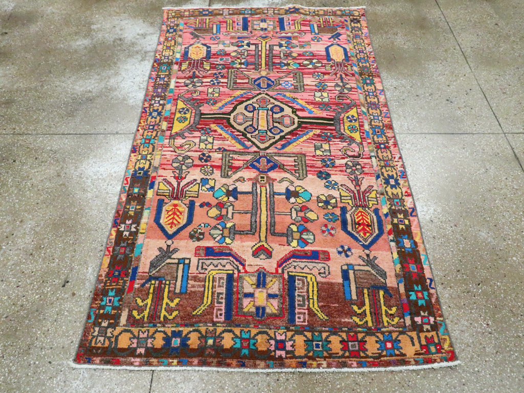 Vintage Persian Hamadan Rug, No.27392 - Galerie Shabab