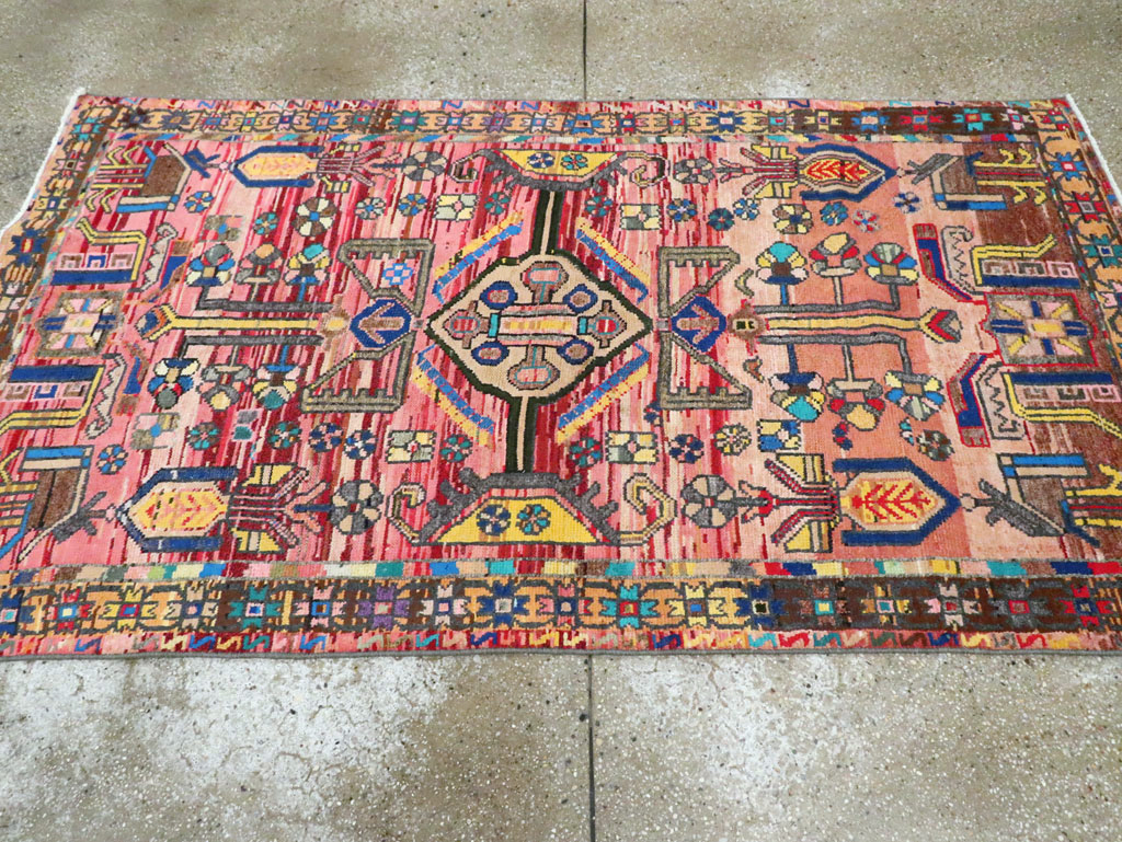 Vintage Persian Hamadan Rug, No.27392 - Galerie Shabab