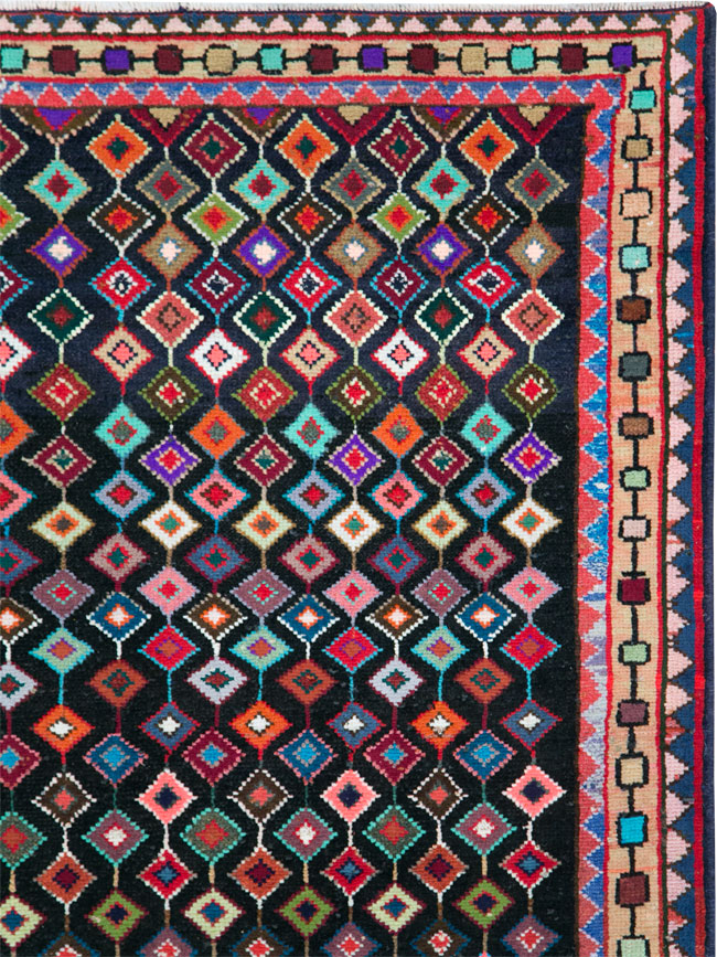 Vintage Persian Hamadan Rug, No.27393 - Galerie Shabab