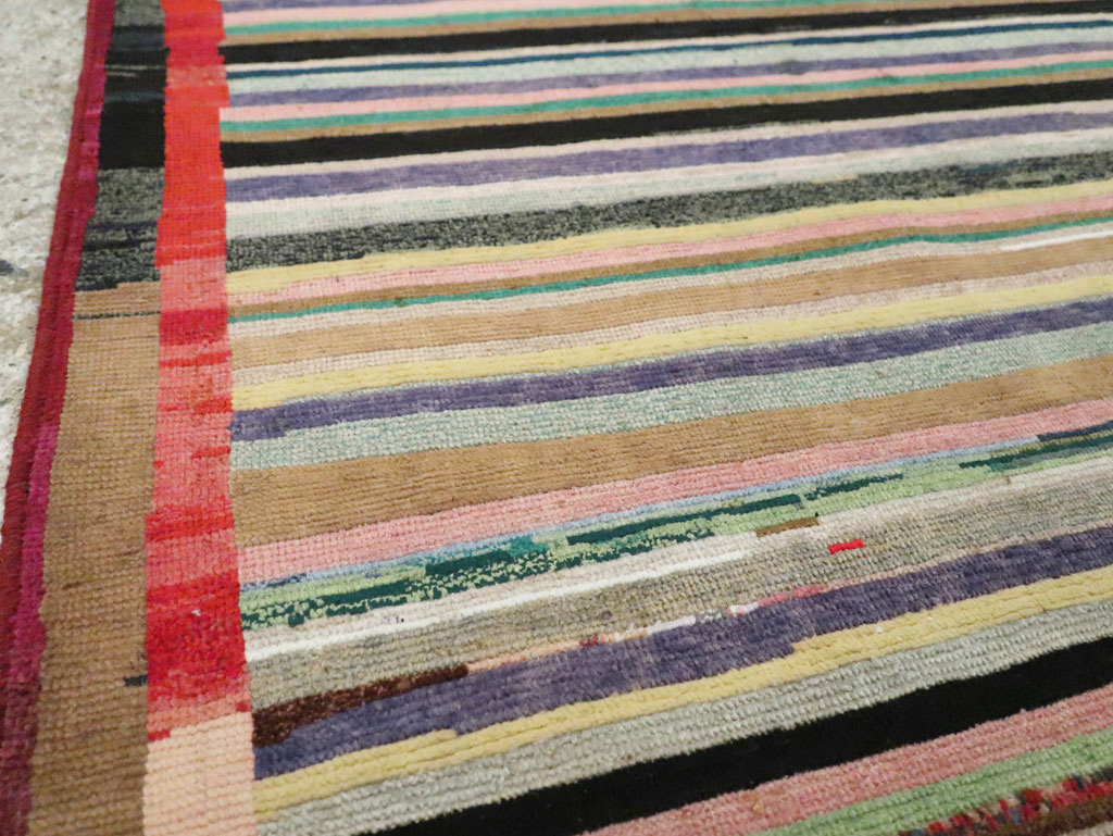 Vintage Persian Modern Style Mahal Throw Rug, No.27396 - Galerie Shabab