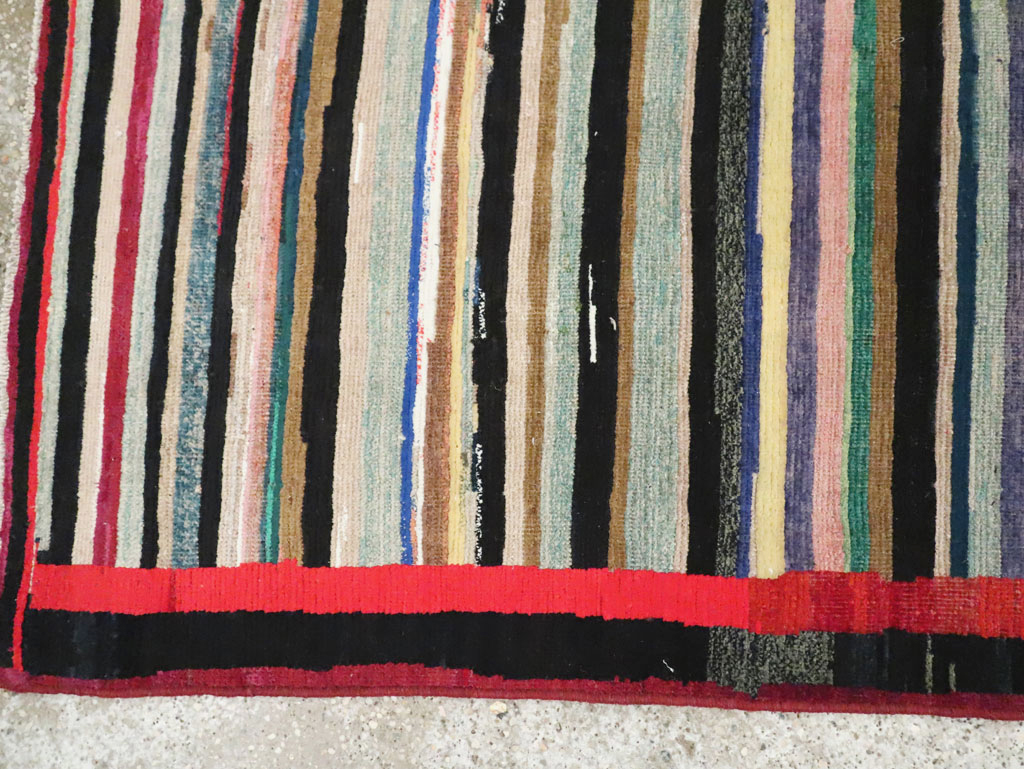 Vintage Persian Modern Style Mahal Throw Rug, No.27396 - Galerie Shabab