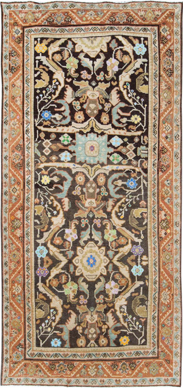 Vintage Persian Mahal Gallery Rug, No.27399 - Galerie Shabab