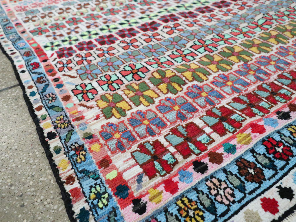 Vintage Persian Hamadan Gallery Rug, No.27406 - Galerie Shabab