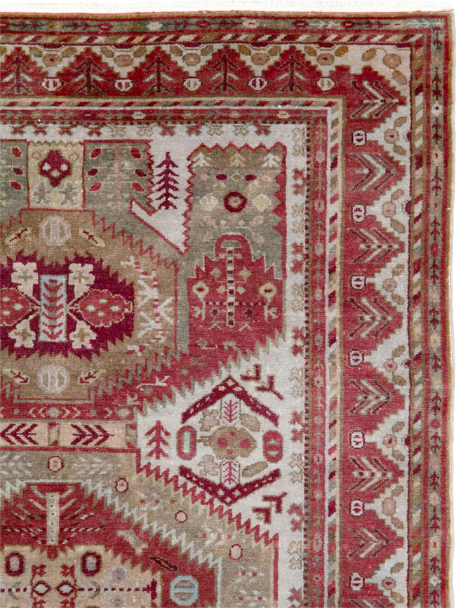 Vintage Persian Ardabil Throw Rug, No.27415 - Galerie Shabab
