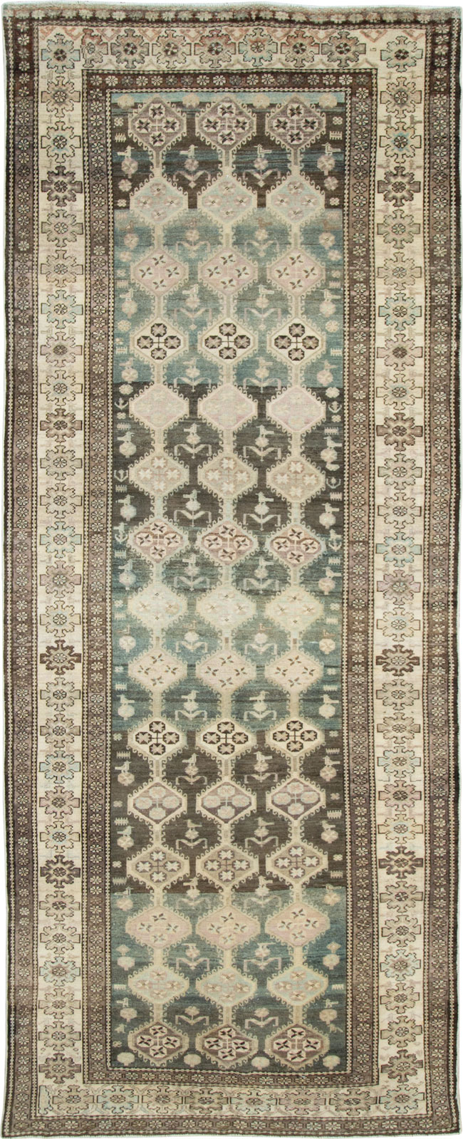 Vintage Persian Kurd Gallery Carpet, No.27418 - Galerie Shabab