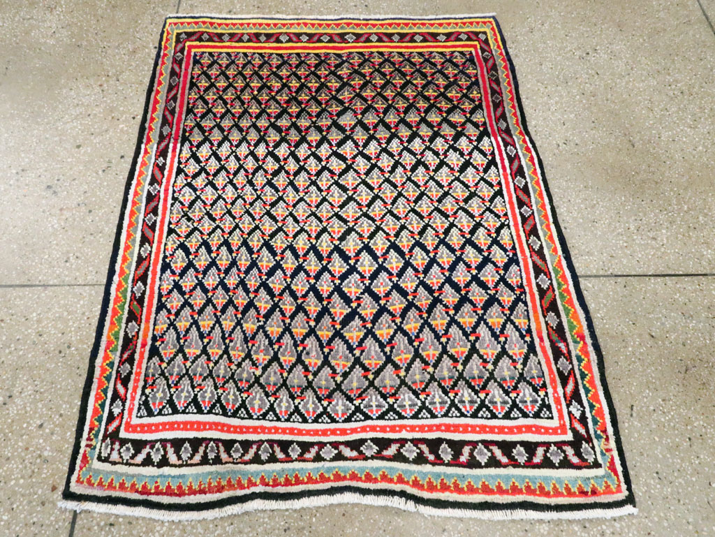 Vintage Persian Malayer Square Throw Rug, No.27428 - Galerie Shabab