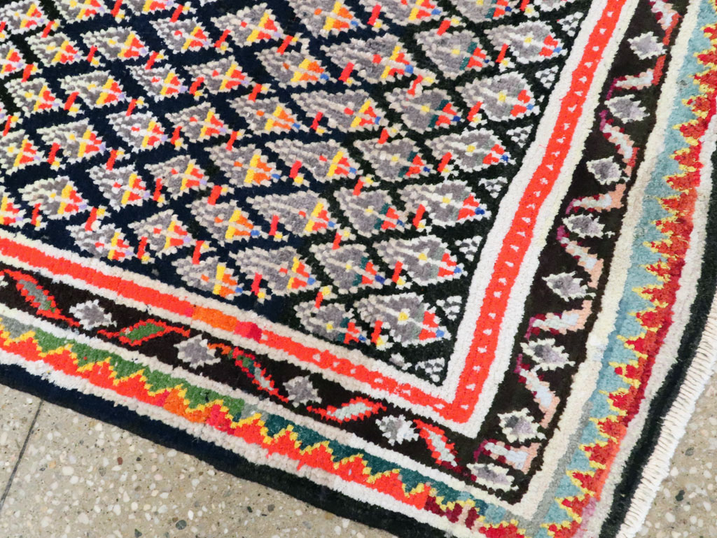 Vintage Persian Malayer Square Throw Rug, No.27428 - Galerie Shabab