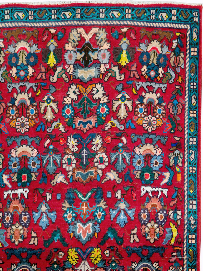 Vintage Persian Mahal Rug, No.27430 - Galerie Shabab
